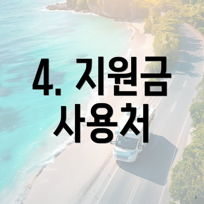 4. 지원금 사용처
