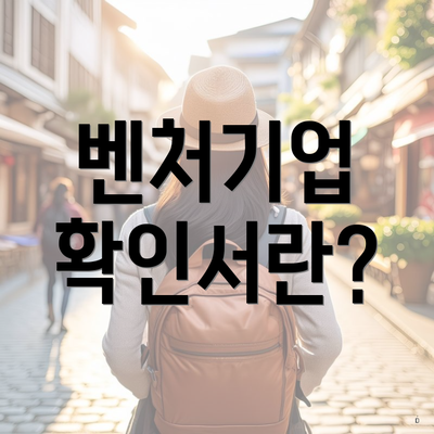 벤처기업 확인서란?
