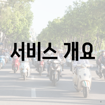 서비스 개요