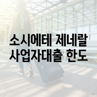 소시에테 제네랄 사업자대출 한도