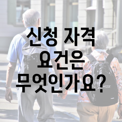 신청 자격 요건은 무엇인가요?
