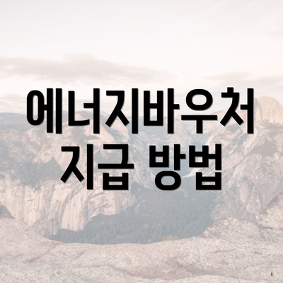 에너지바우처 지급 방법