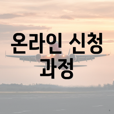 온라인 신청 과정