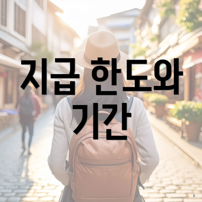 지급 한도와 기간