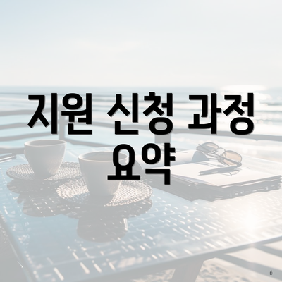 지원 신청 과정 요약
