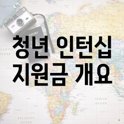 청년 인턴십 지원금 개요