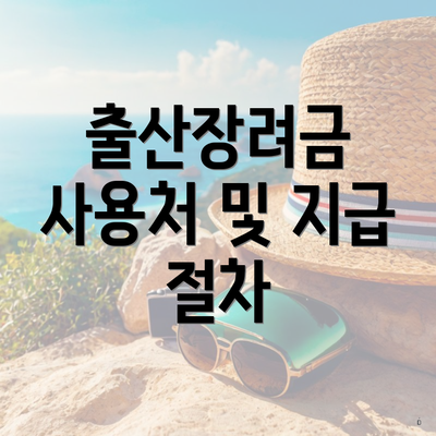 출산장려금 사용처 및 지급 절차
