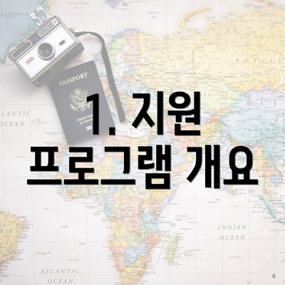 1. 지원 프로그램 개요