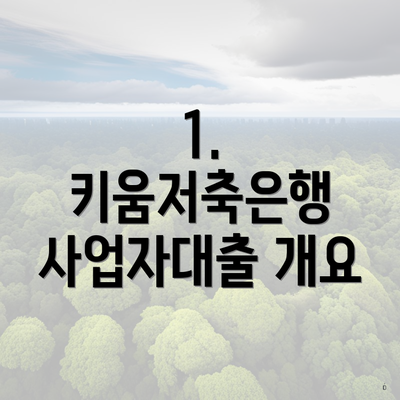 1. 키움저축은행 사업자대출 개요