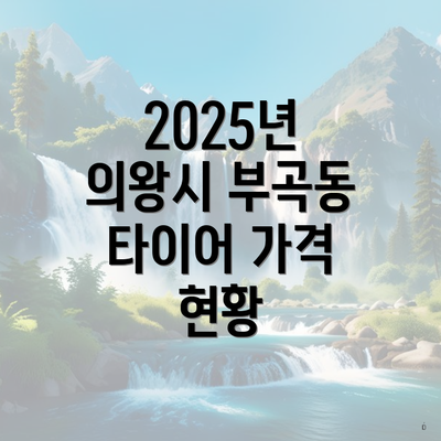 2025년 의왕시 부곡동 타이어 가격 현황