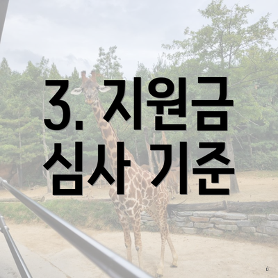 3. 지원금 심사 기준