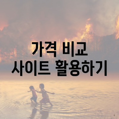 가격 비교 사이트 활용하기
