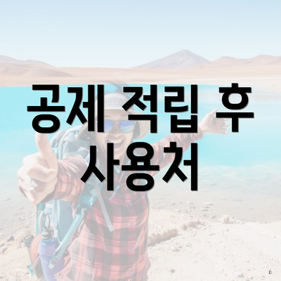 공제 적립 후 사용처