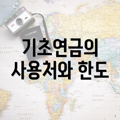 기초연금의 사용처와 한도