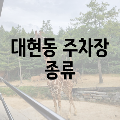 대현동 주차장 종류
