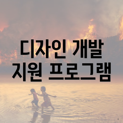 디자인 개발 지원 프로그램