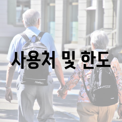 사용처 및 한도