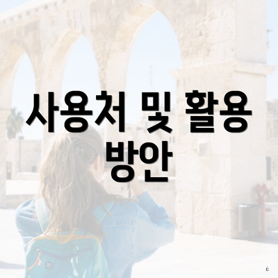 사용처 및 활용 방안