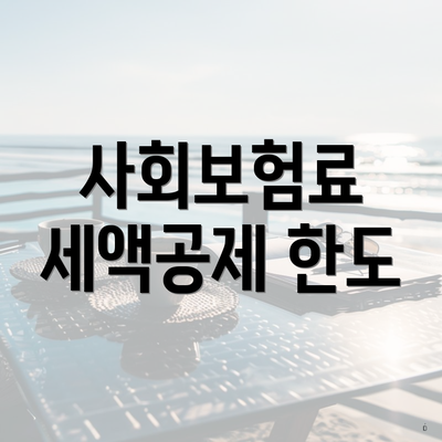 사회보험료 세액공제 한도
