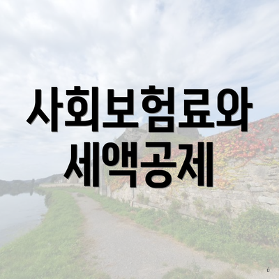 사회보험료와 세액공제