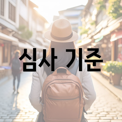 심사 기준