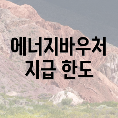 에너지바우처 지급 한도