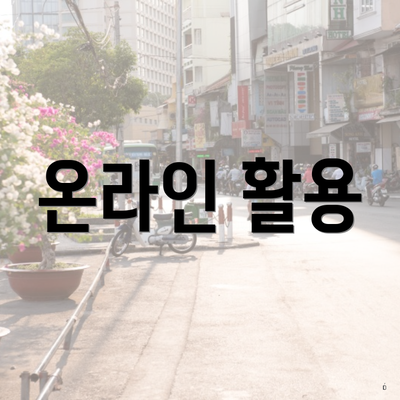 온라인 활용
