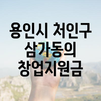 용인시 처인구 삼가동의 창업지원금
