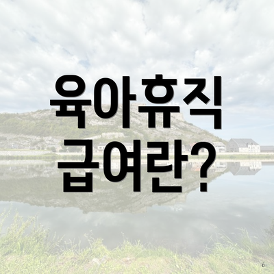 육아휴직 급여란?