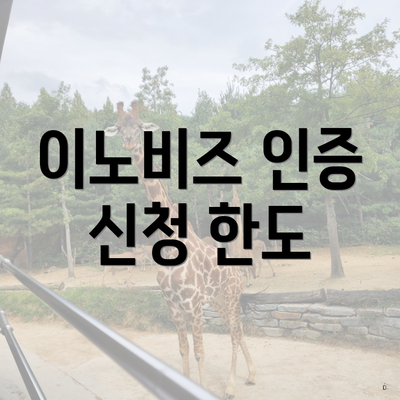 이노비즈 인증 신청 한도