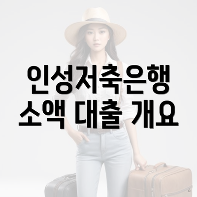 인성저축은행 소액 대출 개요