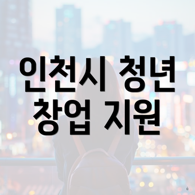 인천시 청년 창업 지원