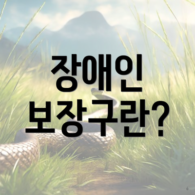 장애인 보장구란?