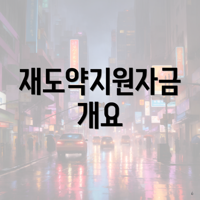 재도약지원자금 개요