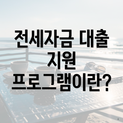 전세자금 대출 지원 프로그램이란?