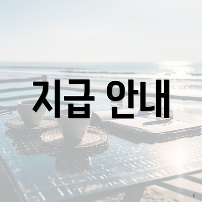 지급 안내