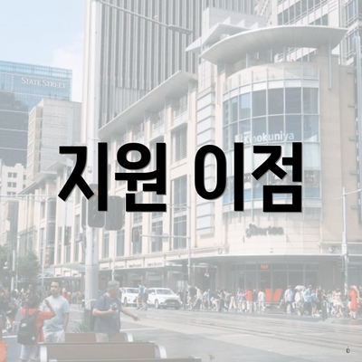 지원 이점
