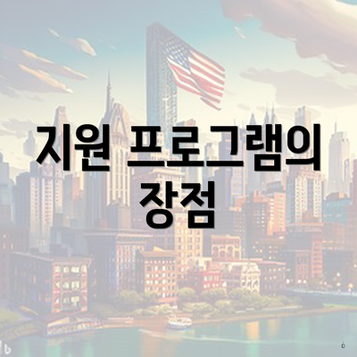 지원 프로그램의 장점
