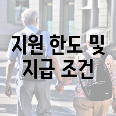 지원 한도 및 지급 조건