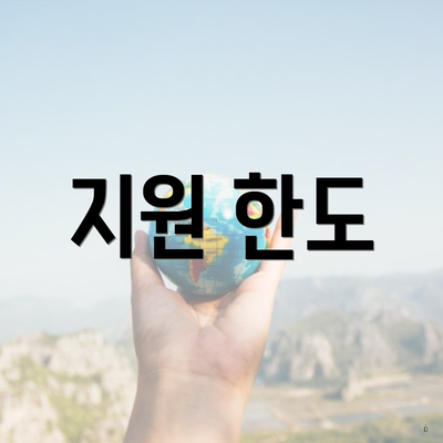 지원 한도