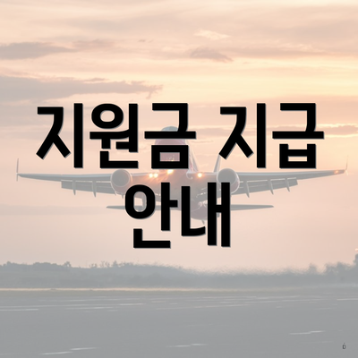 지원금 지급 안내