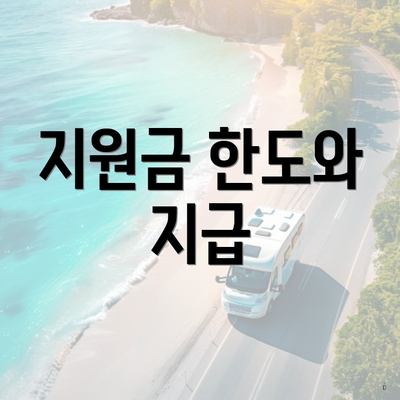 지원금 한도와 지급
