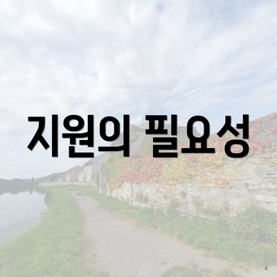 지원의 필요성