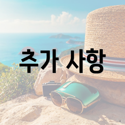 추가 사항
