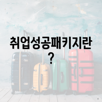 취업성공패키지란?