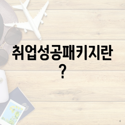 취업성공패키지란?
