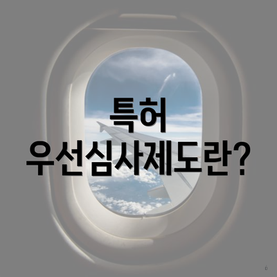 특허 우선심사제도란?