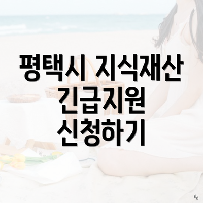 평택시 지식재산 긴급지원 신청하기