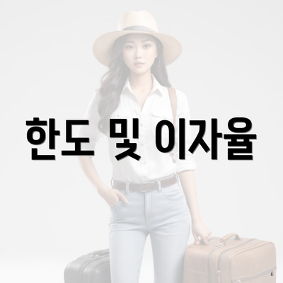 한도 및 이자율