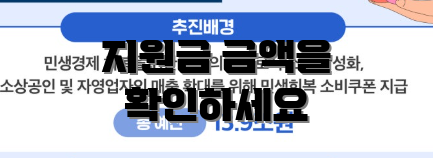 지원금 금액을 확인하세요